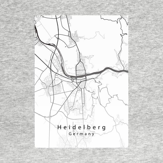 Heidelberg Germany City Map by Robin-Niemczyk